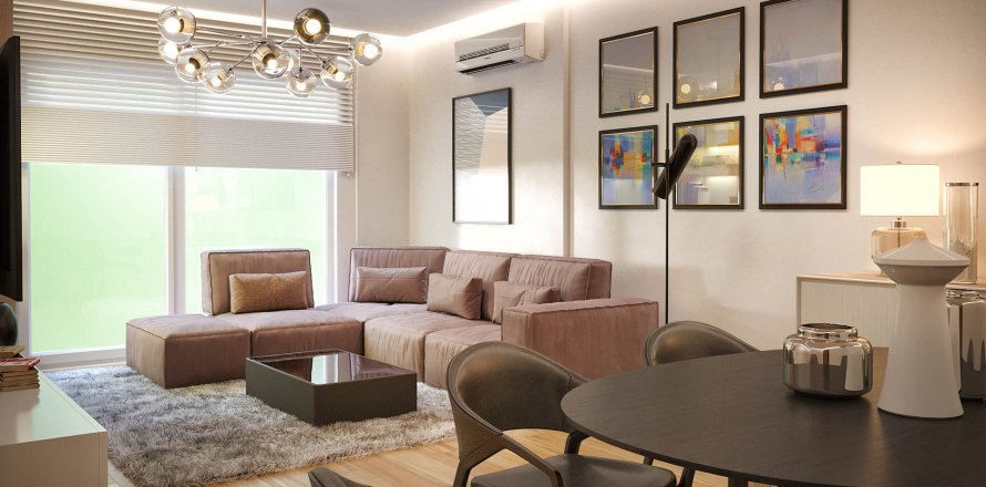 آپارتمان در در The Rising Star Of Beylikduzu Beylikduezue ، امارات متحده عربی 1 خوابه ، 73.44 متر مربع.  شماره 37117