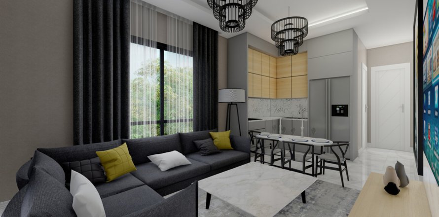 آپارتمان در  Mahmutlar ، امارات متحده عربی 1 خوابه ، 48 متر مربع.  شماره 37698