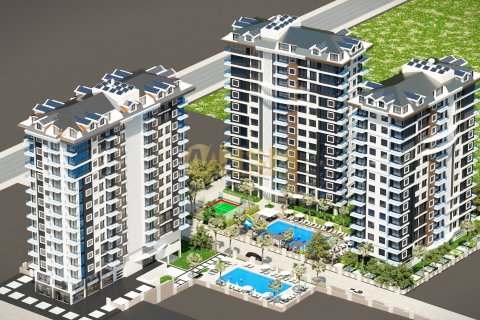 آپارتمان در  Alanya ، امارات متحده عربی 1 خوابه ، 58 متر مربع.  شماره 38273 - 1
