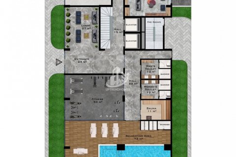آپارتمان در Kargicak،  Alanya ، امارات متحده عربی 2 خوابه ، 71 متر مربع.  شماره 28432 - 12
