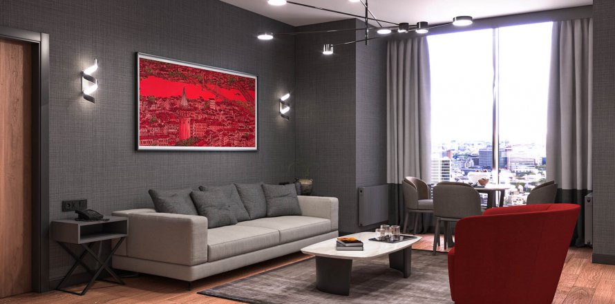 آپارتمان در در Sheraton Residence Istanbul ، امارات متحده عربی 1 خوابه ، 100 متر مربع.  شماره 37900