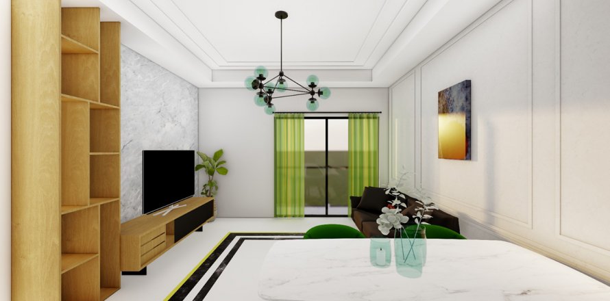 آپارتمان در در White Life - III Alanya ، امارات متحده عربی 2 خوابه ، 65 متر مربع.  شماره 36993