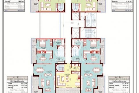 آپارتمان در  Mahmutlar ، امارات متحده عربی 1 خوابه ، 70 متر مربع.  شماره 10752 - 14