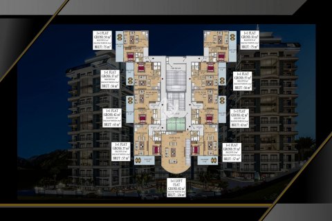 آپارتمان در  Mahmutlar ، امارات متحده عربی 2 خوابه ، 120 متر مربع.  شماره 10591 - 4