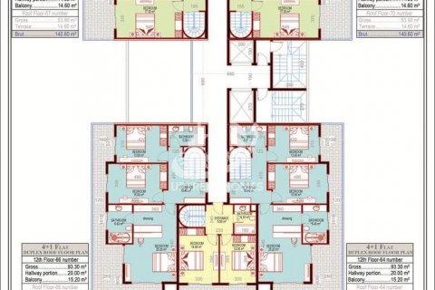 آپارتمان در  Mahmutlar ، امارات متحده عربی 1 خوابه ، 70 متر مربع.  شماره 10752 - 13