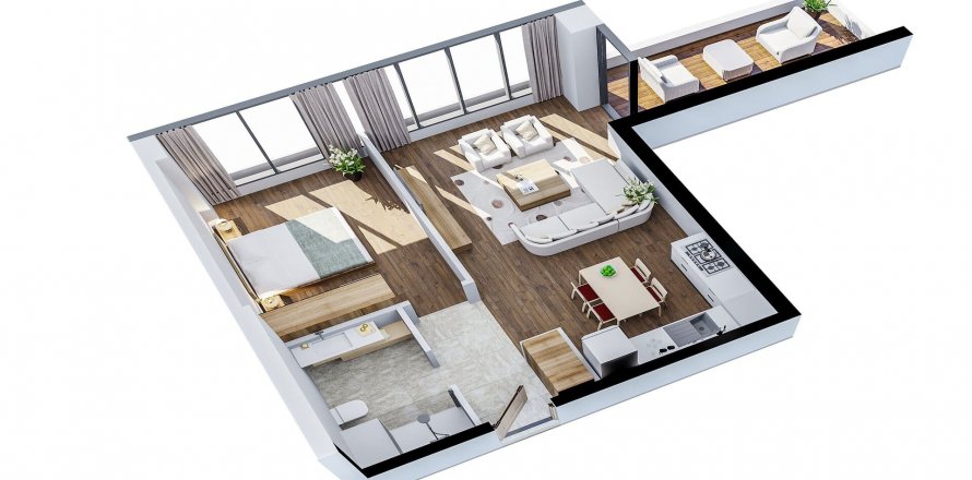 آپارتمان در Atasehir، در We Istanbul Istanbul ، امارات متحده عربی 1 خوابه ، 85.35 متر مربع.  شماره 39714
