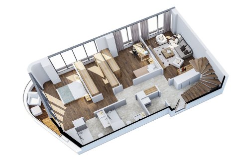 آپارتمان در Atasehir، در We Istanbul Istanbul ، امارات متحده عربی 4 خوابه ، 249.99 متر مربع.  شماره 39720 - 2