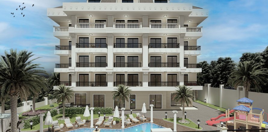 آپارتمان در  Kestel ، امارات متحده عربی 1 خوابه ، 55 متر مربع.  شماره 39939