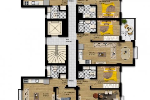 آپارتمان در  Gazipasa ، امارات متحده عربی 2 خوابه ، 75 متر مربع.  شماره 40463 - 7