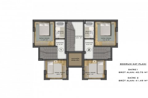آپارتمان در  Side ، امارات متحده عربی 3 خوابه ، 102 متر مربع.  شماره 40810 - 17