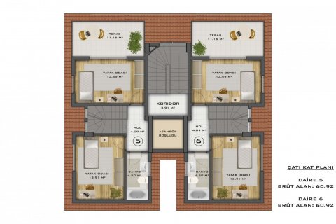 آپارتمان در  Side ، امارات متحده عربی 3 خوابه ، 102 متر مربع.  شماره 40810 - 19