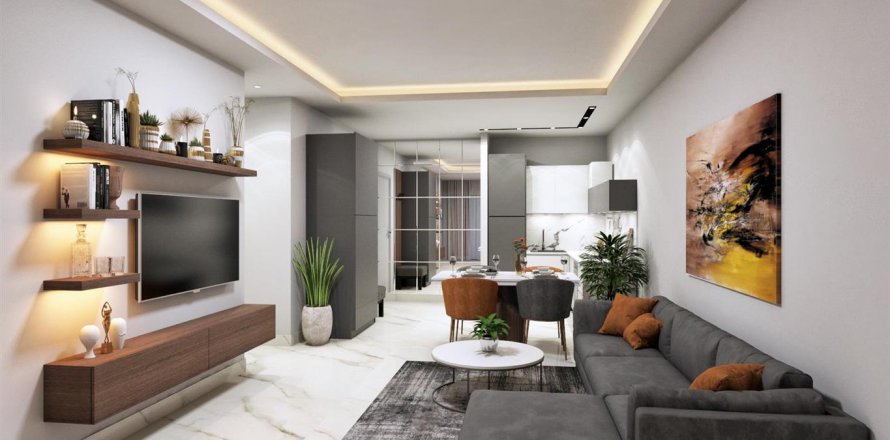 آپارتمان در  Alanya ، امارات متحده عربی 1 خوابه ، 50.75 متر مربع.  شماره 45985