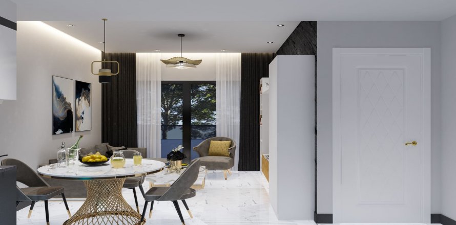 آپارتمان در در Sea Pearl Park Alanya ، امارات متحده عربی 1 خوابه ، 47 متر مربع.  شماره 43059