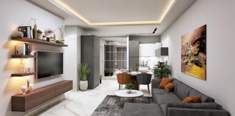 آپارتمان در در Elite Elize 3 Residence Alanya ، امارات متحده عربی 1 خوابه ، 68 متر مربع.  شماره 46060