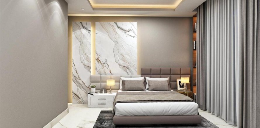 آپارتمان در در Elite Elize 3 Residence Alanya ، امارات متحده عربی 2 خوابه ، 79 متر مربع.  شماره 46059