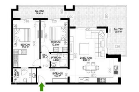 آپارتمان در  Mahmutlar ، امارات متحده عربی 2 خوابه ، 139 متر مربع.  شماره 45835 - 8