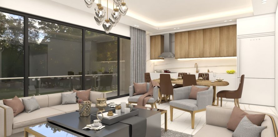 آپارتمان در Kargicak، در Sea Nature Residence Alanya ، امارات متحده عربی 2 خوابه ، 105 متر مربع.  شماره 42981