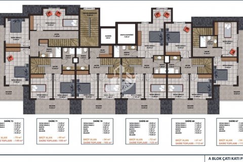آپارتمان در  Mahmutlar ، امارات متحده عربی 1 خوابه ، 51 متر مربع.  شماره 16268 - 3