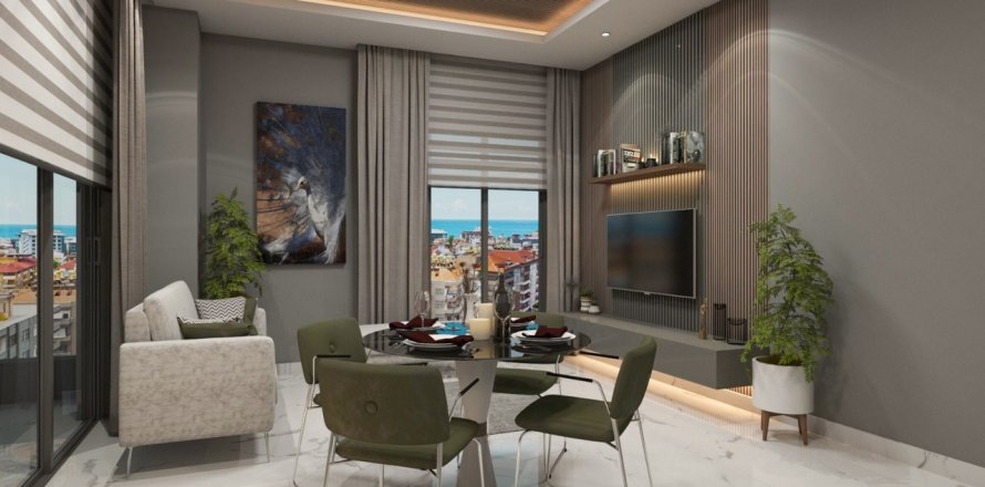 آپارتمان در در Elite Marine 3 Alanya ، امارات متحده عربی 1 خوابه ، 50 متر مربع.  شماره 46100