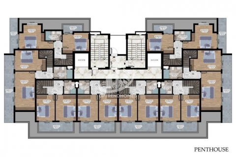 آپارتمان در  Konakli ، امارات متحده عربی 1 خوابه ، 55 متر مربع.  شماره 48666 - 13