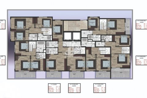آپارتمان در  Mahmutlar ، امارات متحده عربی 1 خوابه ، 55 متر مربع.  شماره 45923 - 3