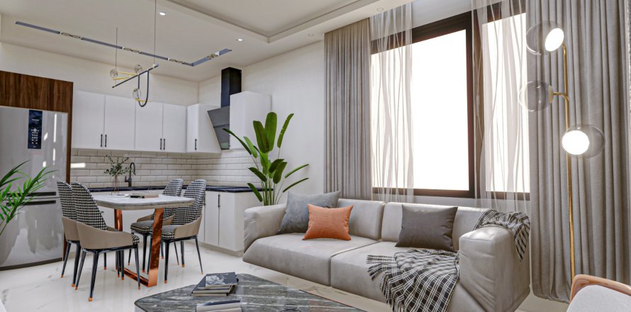 آپارتمان در  Mahmutlar ، امارات متحده عربی 1 خوابه ، 54 متر مربع.  شماره 47464