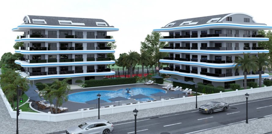 آپارتمان در در Lotus Twins Alanya ، امارات متحده عربی 1 خوابه ، 47 متر مربع.  شماره 49426