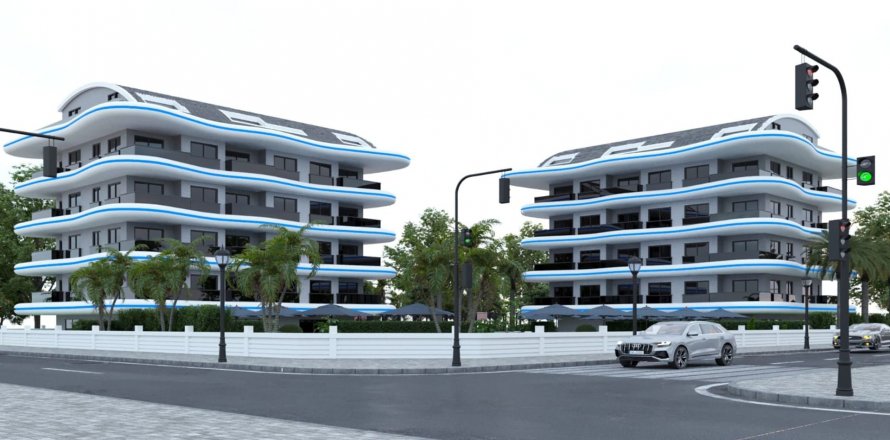 آپارتمان در در Lotus Twins Alanya ، امارات متحده عربی 2 خوابه ، 102 متر مربع.  شماره 49427