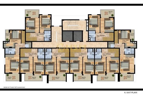 آپارتمان در  Alanya ، امارات متحده عربی 1 خوابه ، 55 متر مربع.  شماره 48225 - 17