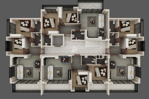 آپارتمان در  Alanya ، امارات متحده عربی 2 خوابه ، 109 متر مربع.  شماره 47550 - 12