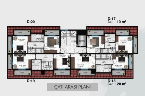 آپارتمان در  Alanya ، امارات متحده عربی 1 خوابه ، 49 متر مربع.  شماره 50294 - 27