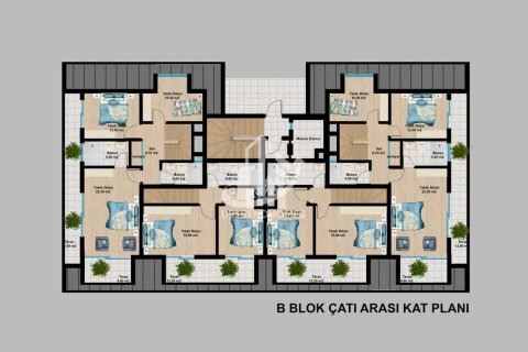 آپارتمان در  Alanya ، امارات متحده عربی 2 خوابه ، 89 متر مربع.  شماره 47592 - 2