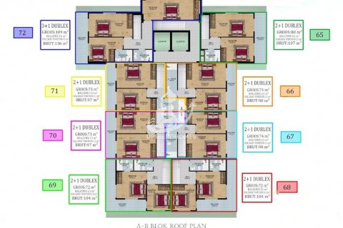 آپارتمان در  Avsallar ، امارات متحده عربی 1 خوابه ، 51 متر مربع.  شماره 42838 - 18