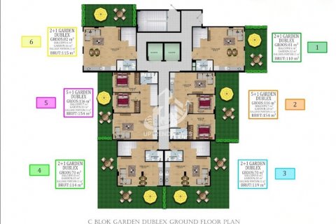 آپارتمان در  Avsallar ، امارات متحده عربی 1 خوابه ، 51 متر مربع.  شماره 42838 - 22