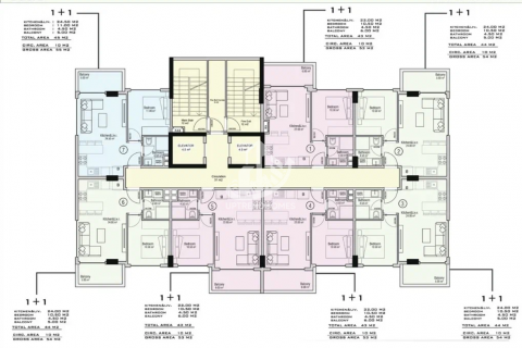 آپارتمان در  Avsallar ، امارات متحده عربی 1 خوابه ، 44 متر مربع.  شماره 48742 - 25