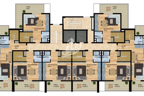 آپارتمان در  Avsallar ، امارات متحده عربی 1 خوابه ، 55 متر مربع.  شماره 47546 - 18