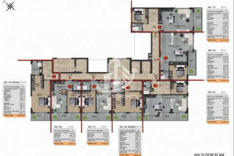 آپارتمان در  Avsallar ، امارات متحده عربی 1 خوابه ، 56 متر مربع.  شماره 49978 - 23