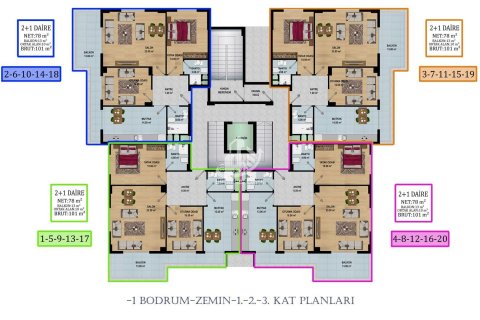 آپارتمان در  Oba ، امارات متحده عربی 3 خوابه ، 201 متر مربع.  شماره 49029 - 10