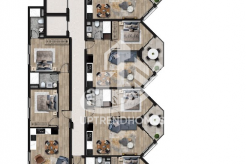 آپارتمان در  Alanya ، امارات متحده عربی 1 خوابه ، 53 متر مربع.  شماره 33829 - 28