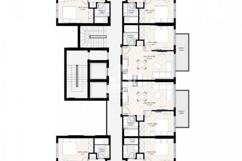 آپارتمان در  Alanya ، امارات متحده عربی 1 خوابه ، 60 متر مربع.  شماره 47428 - 14