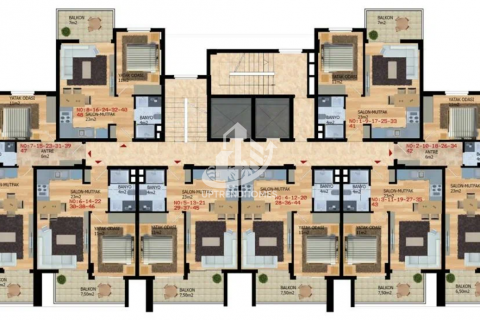 آپارتمان در  Avsallar ، امارات متحده عربی 1 خوابه ، 55 متر مربع.  شماره 47546 - 17