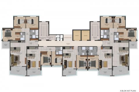 آپارتمان در  Mersin ، امارات متحده عربی 3 خوابه ، 118 متر مربع.  شماره 50257 - 7