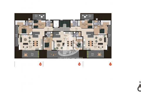 آپارتمان در  Oba ، امارات متحده عربی 4 خوابه ، 191 متر مربع.  شماره 29600 - 15