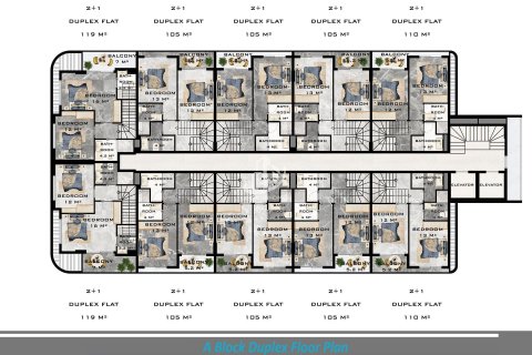 آپارتمان در  Oba ، امارات متحده عربی 1 خوابه ، 52 متر مربع.  شماره 47863 - 28