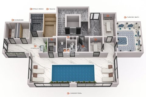 آپارتمان در  Oba ، امارات متحده عربی 2 خوابه ، 75 متر مربع.  شماره 48670 - 23