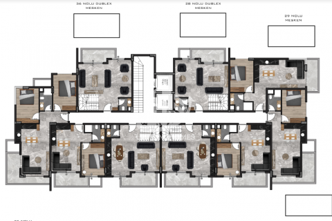 آپارتمان در  Oba ، امارات متحده عربی 1 خوابه ، 47 متر مربع.  شماره 43195 - 27