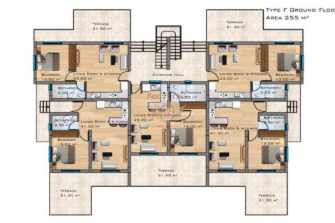 آپارتمان در  فاماگوستا ، امارات متحده عربی 1 خوابه ، 50 متر مربع.  شماره 48009 - 8