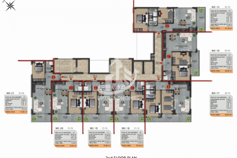 آپارتمان در  Avsallar ، امارات متحده عربی 1 خوابه ، 56 متر مربع.  شماره 49978 - 20