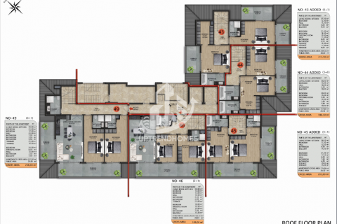 آپارتمان در  Avsallar ، امارات متحده عربی 1 خوابه ، 56 متر مربع.  شماره 49978 - 24