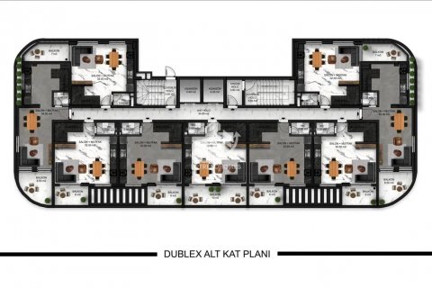 آپارتمان در  Avsallar ، امارات متحده عربی 1 خوابه ، 47 متر مربع.  شماره 46639 - 17